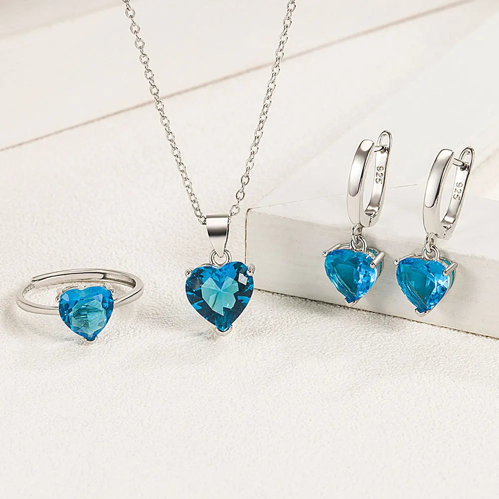 AVERRLA™ Eternal Heart 925 Sterling Silver Jewelry Set