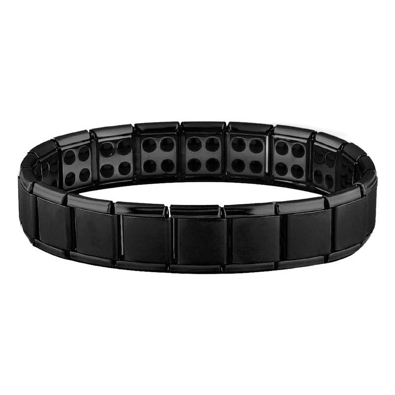 AVERLLA™ Stainless Steel Black Germanium Magnetic Chain Link Bracele