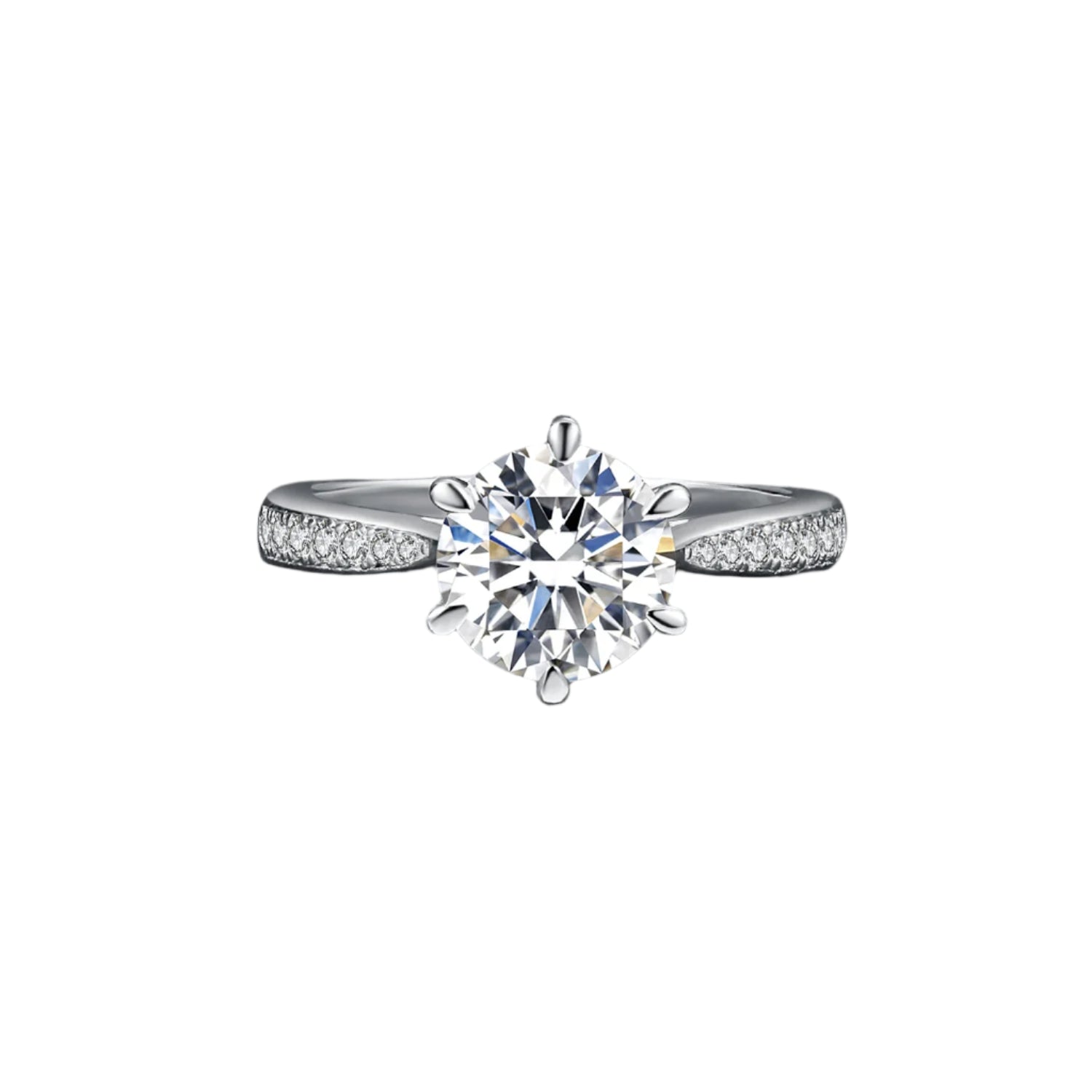 AVERLLA™ Moissanite Round Cut Engagement Ring