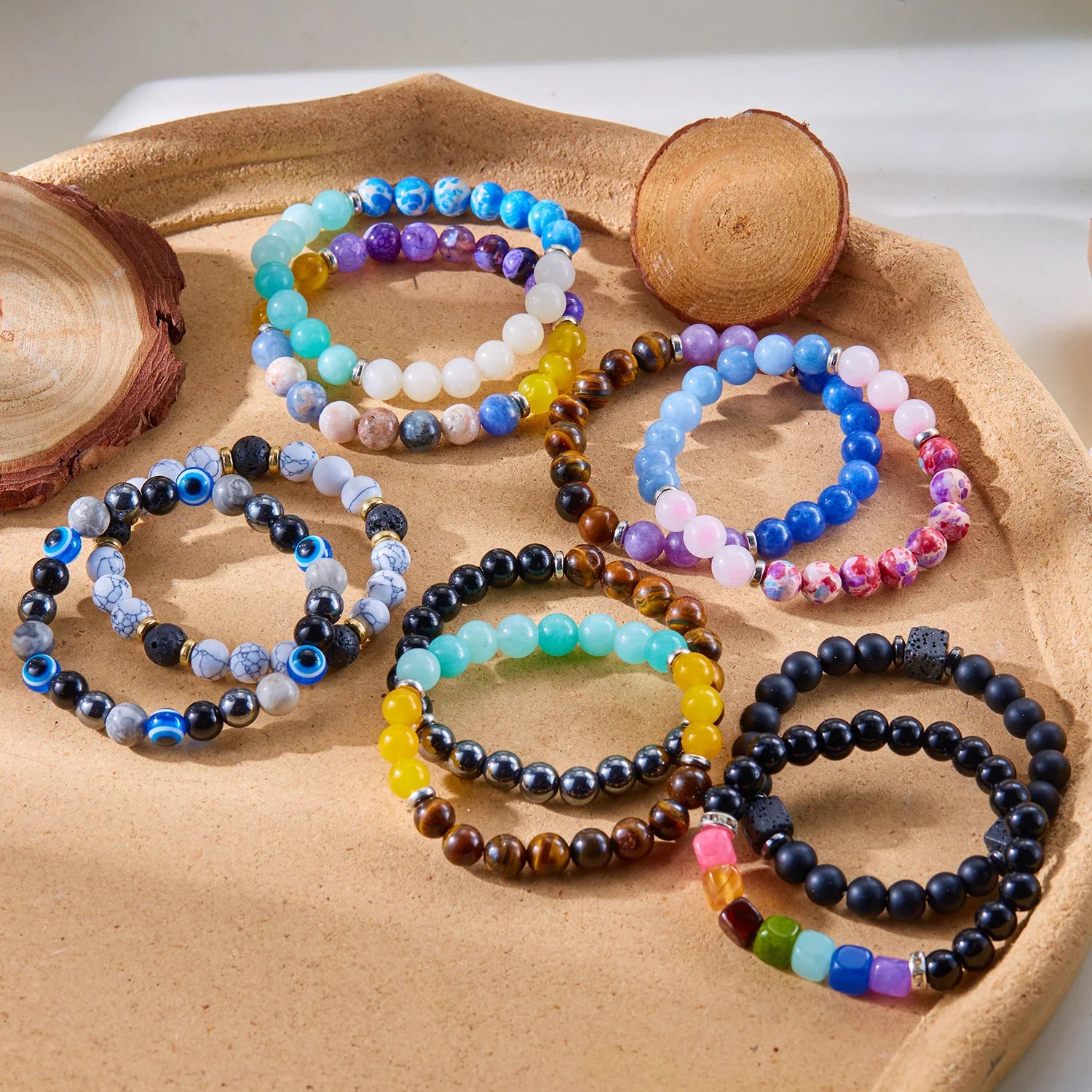 AVERLLA™ Natural Stone 7 Chakra Bracelet