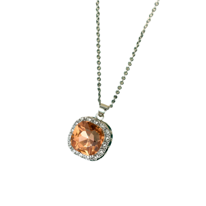 AVERLLA™ Zircon Pendant Silver Necklace