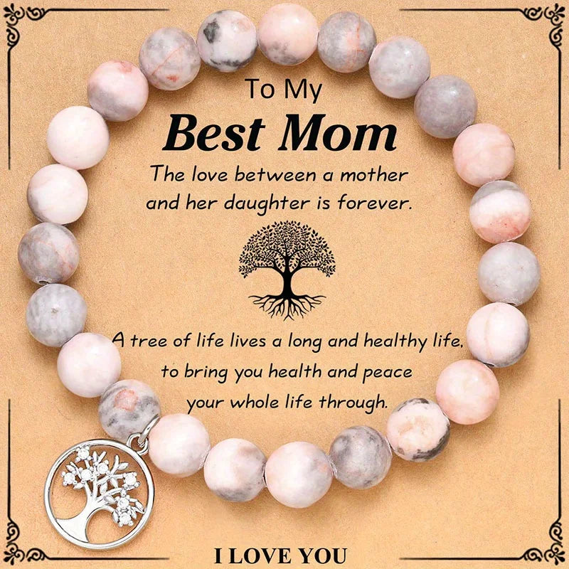 AVERLLA™ Tree of Life Natural Stone Bracelets – Heartfelt Gifts for Mom, Nana & Grandma