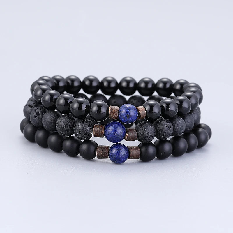 AVERLLA™ Volcanic Rock Beaded Bracelet with Tibetan Buddha