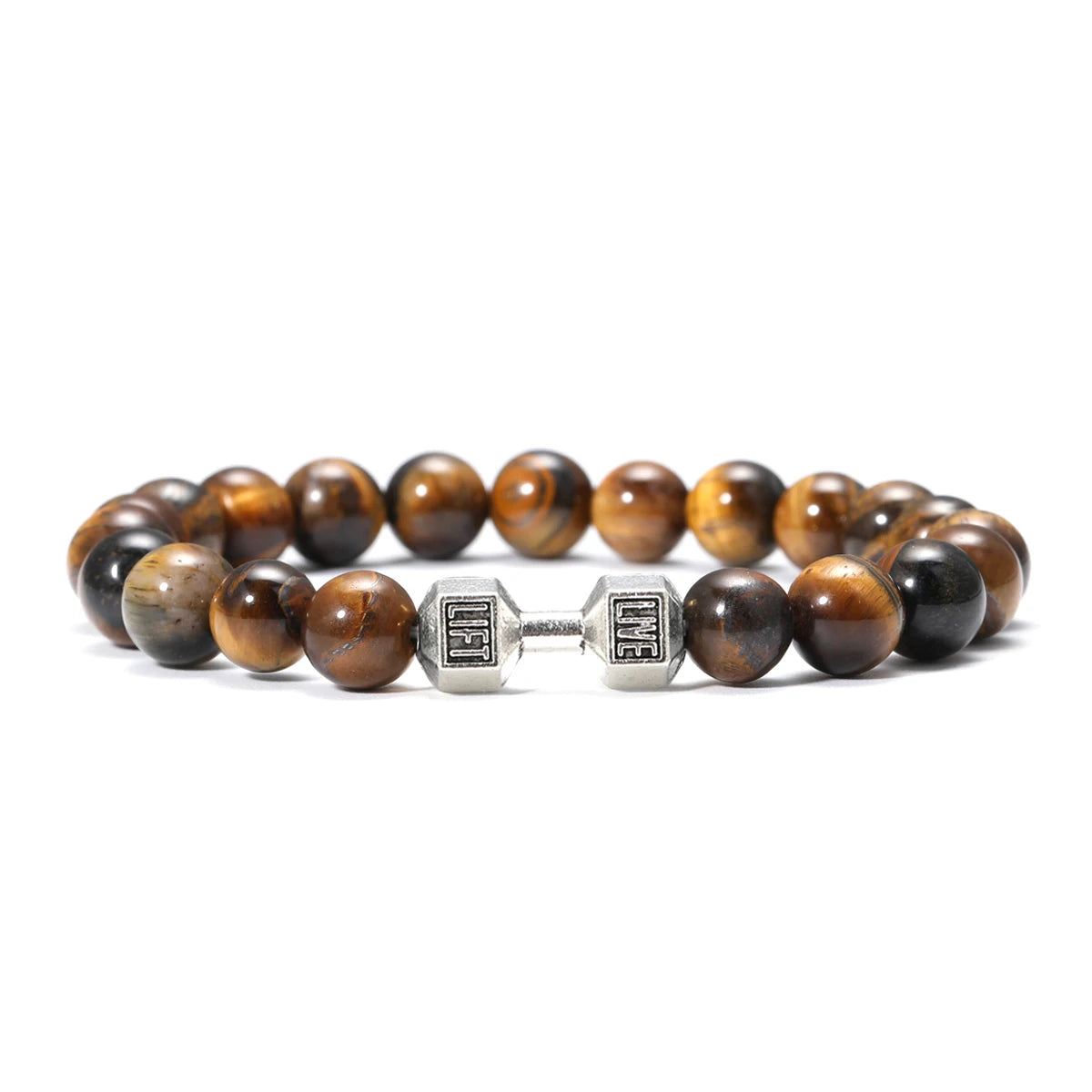 AVERLLA™ Volcanic Stone Dumbbell Beads Fitness Bracelet