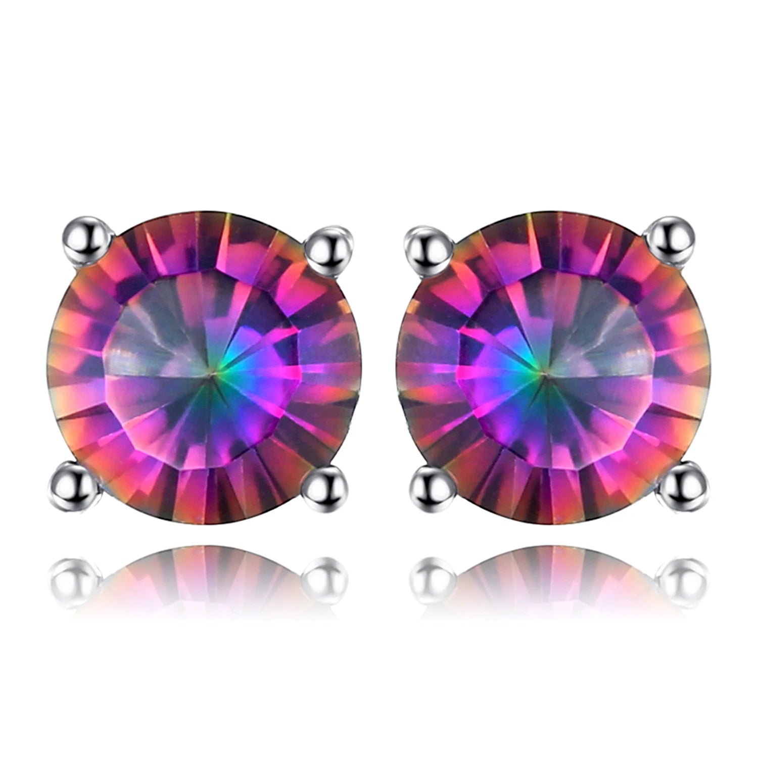 AVERLLA™ Radiant Heart Mystic Quartz Stud Earrings