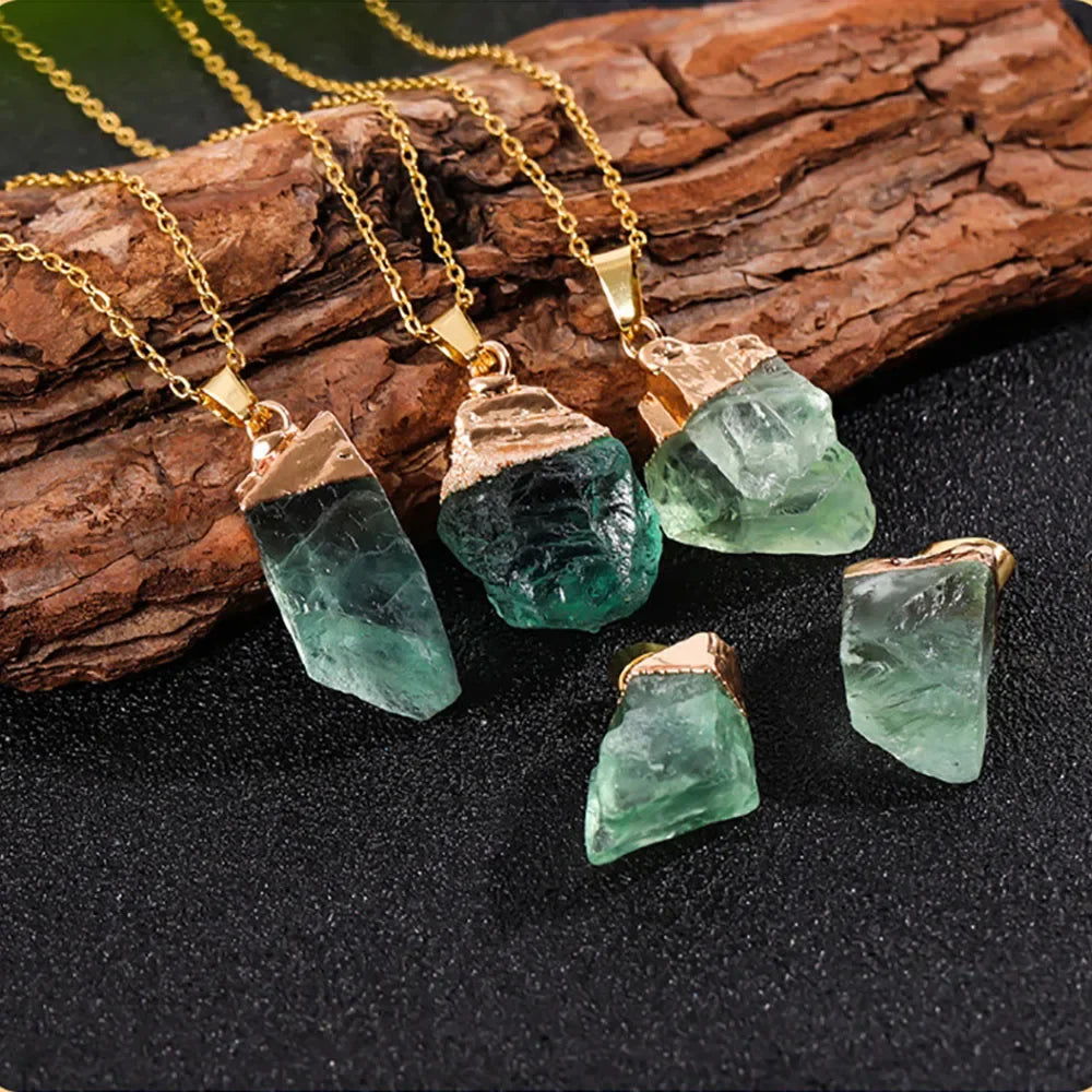 AVERLLA™ Natural Green Fluorite Healing Pendant