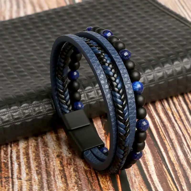 AVERLLA™ Cross Braided Leather Bracelet