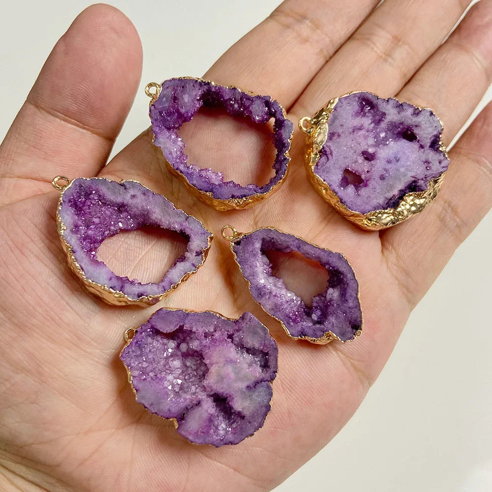 AVERLLA™ Irregular Geode Slice Pendants