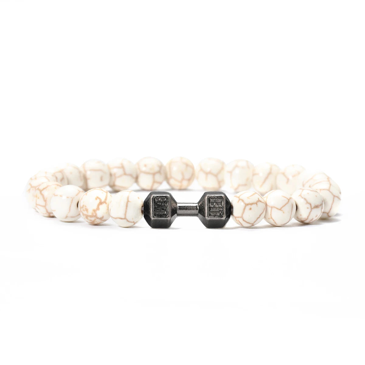 AVERLLA™ Volcanic Stone Dumbbell Beads Fitness Bracelet