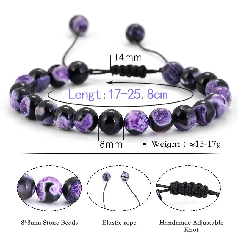 AVERLLA™ Healing Lava Stone & Tiger Eye Beads Adjustable Bracelet