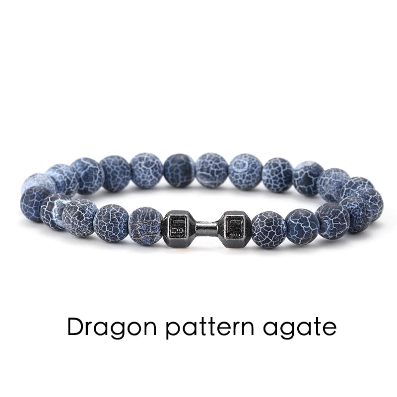 AVERLLA™ Lava Power Volcanic Stone Dumbbell Bracelet