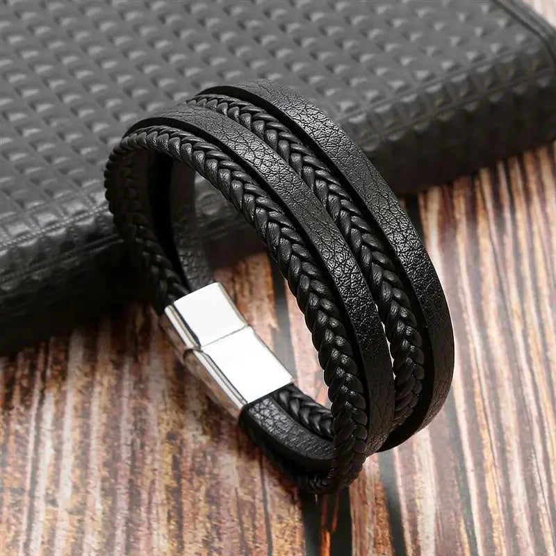 AVERLLA™ Heritage Bond Hand-Woven Leather Bracelet