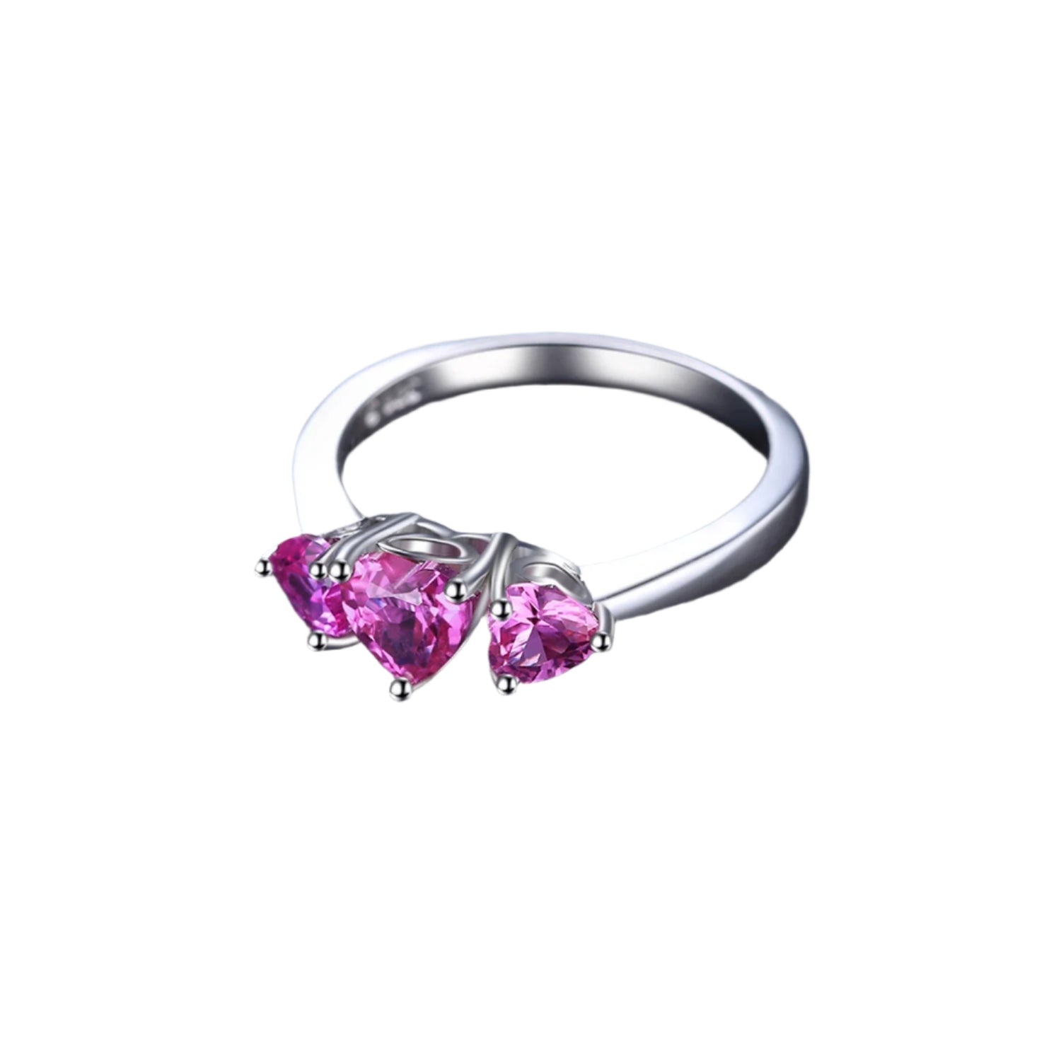 AVERLLA™ Pink Sapphire Triple Stone Ring