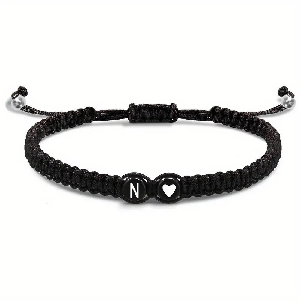 AVERLLA™ 26 Letters Initial Heart Braided Bracelets