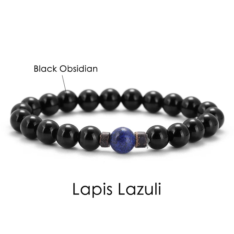 AVERLLA™ Volcanic Rock Beaded Bracelet with Tibetan Buddha