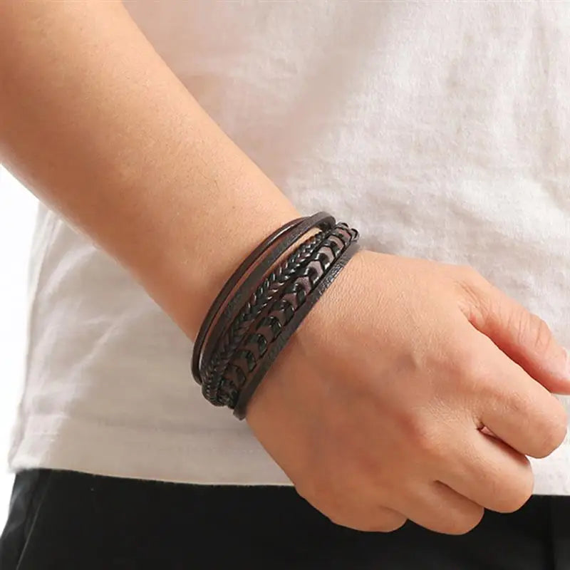 AVERLLA™ Heritage Bond Hand-Woven Leather Bracelet