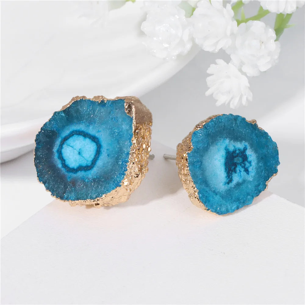 AVERLLA™ Natural Druzy Round Earrings