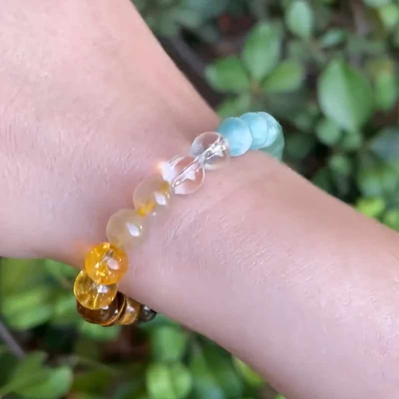 AVERLLA™ Natural Stone Bracelets – Green Malachite & Tiger Eye for Luck