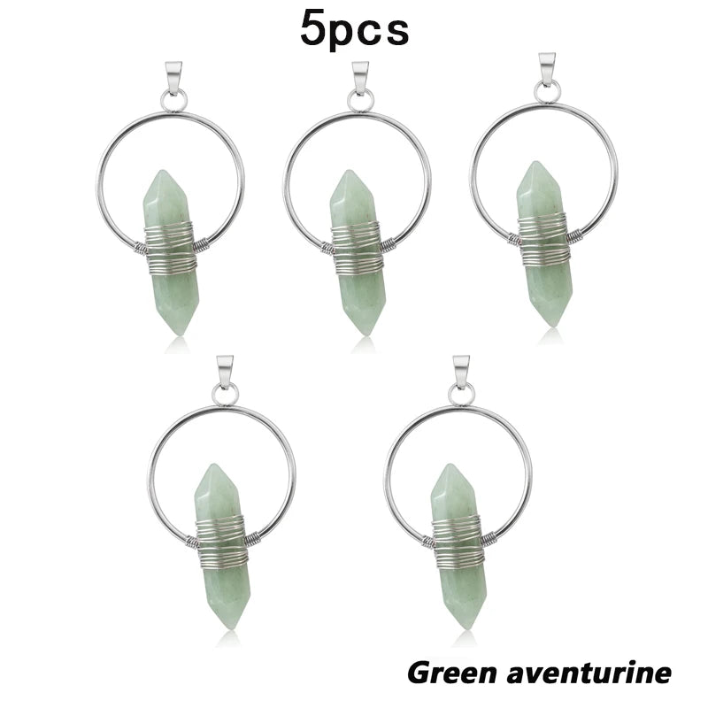 AVERLLA™ Multi-Color Bullet Healing Pendants (5pcs Set)