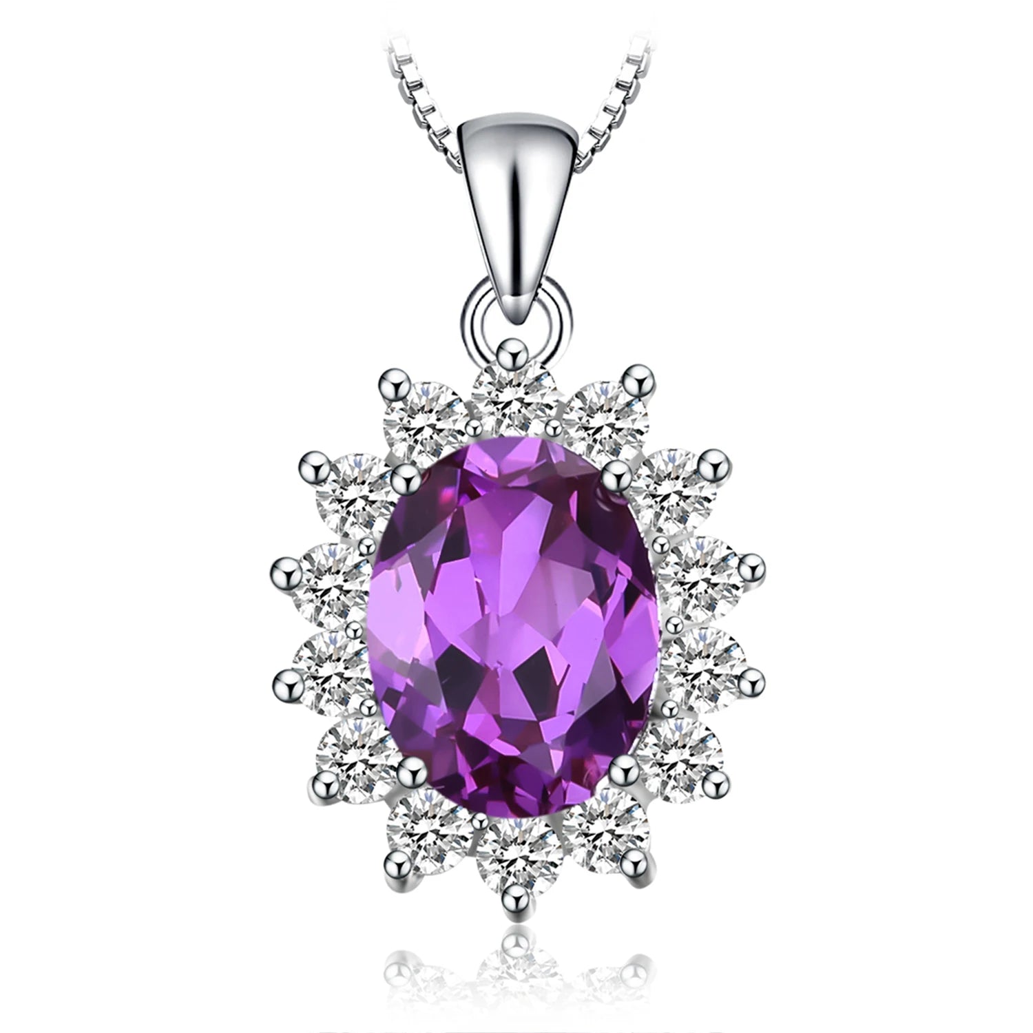 AVERLLA™ Created Alexandrite Sapphire & Multi-Gemstone Silver Pendant Necklace