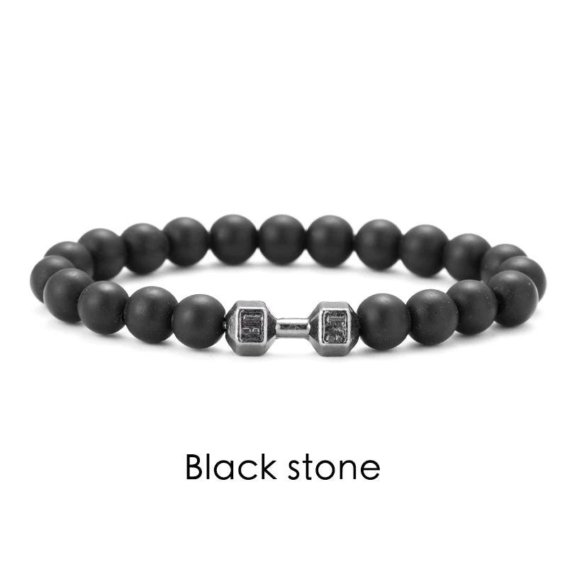 AVERLLA™ Lava Power Volcanic Stone Dumbbell Bracelet