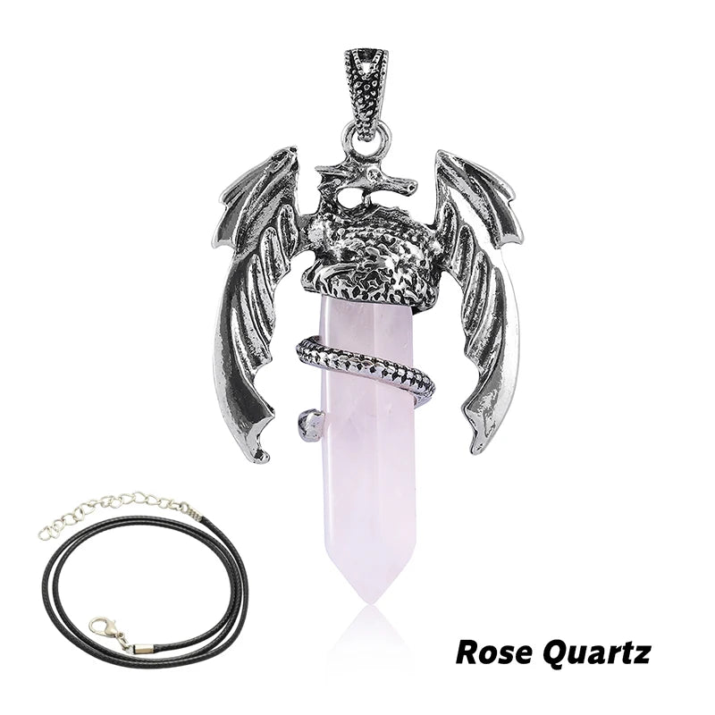 AVERLLA™ Dragon’s Power Pink Quartz Pendant