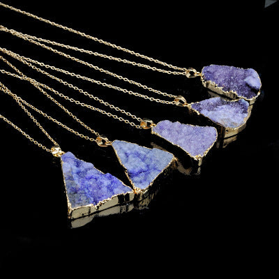 AVERLLA™ Geometric Agate Slice Pendant Necklace