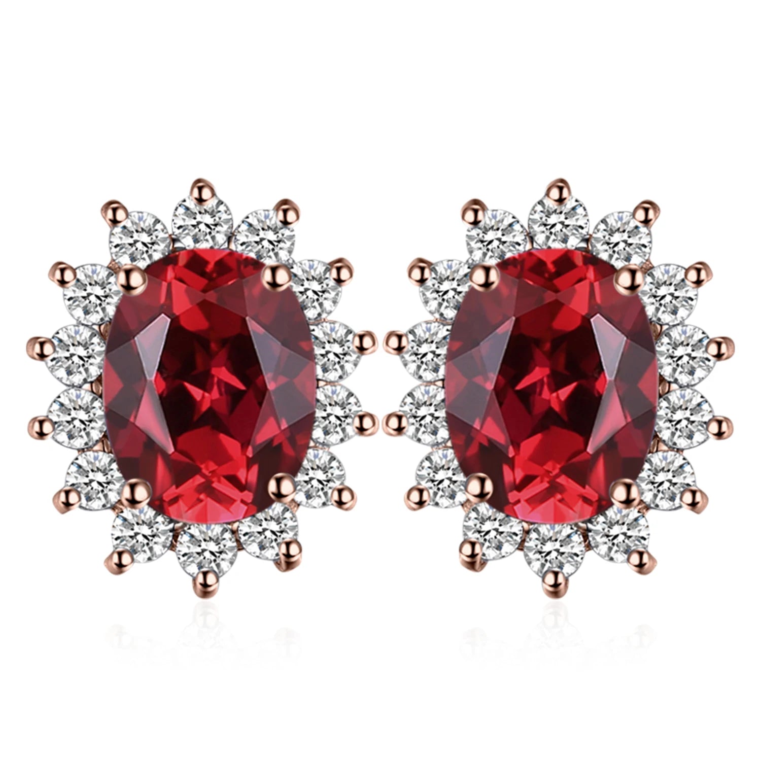 AVERLLA™ Sapphire & Ruby Princess Diana Stud Earrings