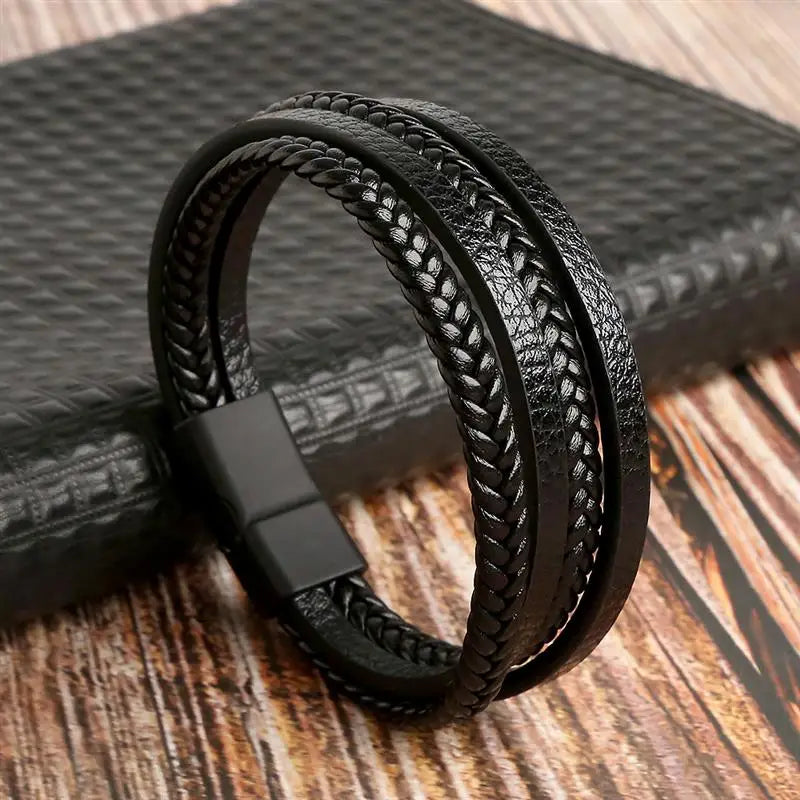 AVERLLA™ Heritage Bond Hand-Woven Leather Bracelet