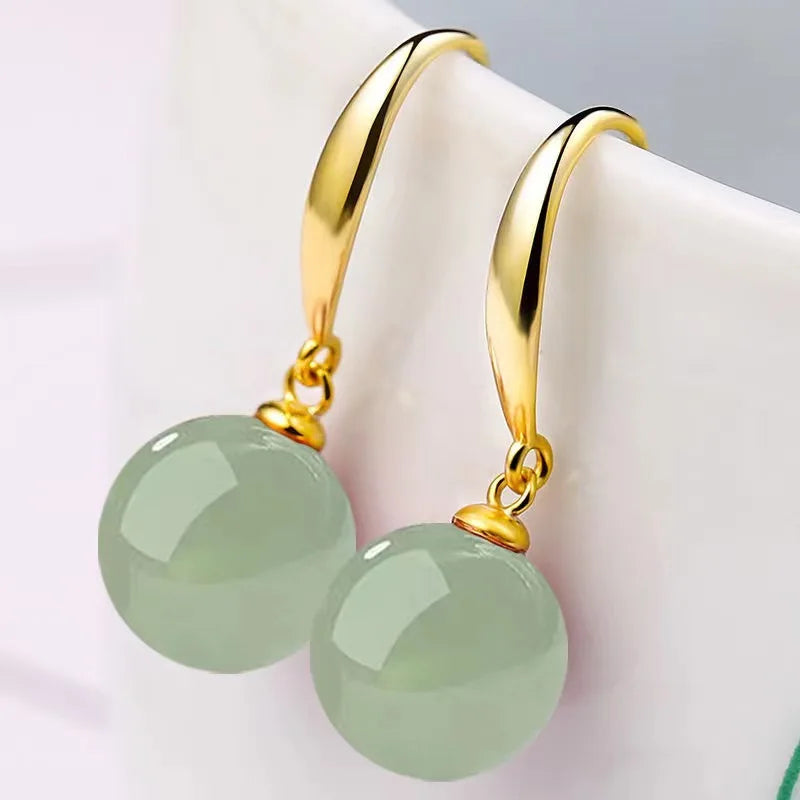 AVERLLA™ Imperial Jade & Pearl Stud Earrings