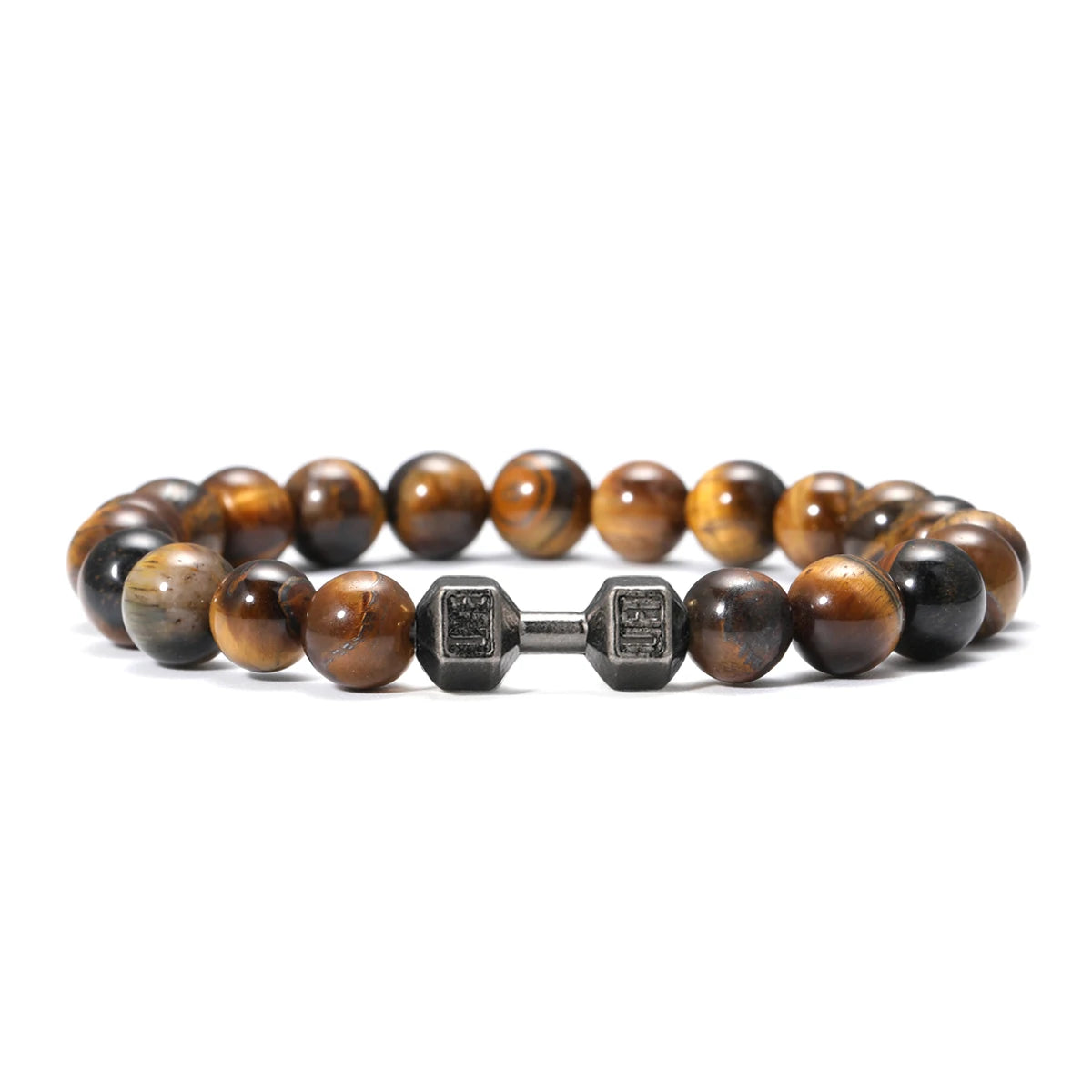 AVERLLA™ Volcanic Stone Dumbbell Beads Fitness Bracelet