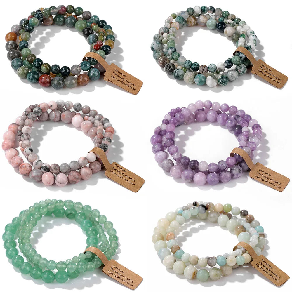 AVERLLA™ Natural Stone Beaded Bracelet Set