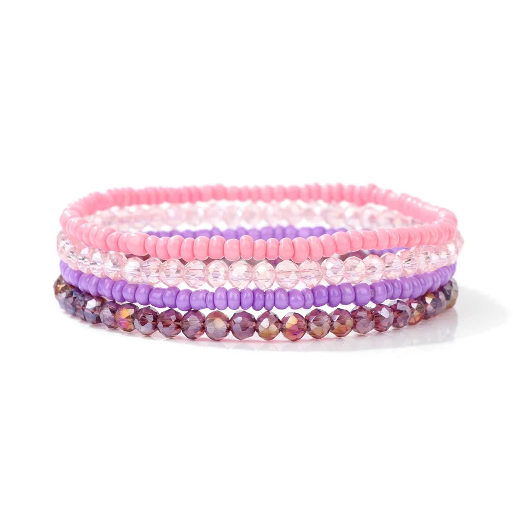 AVERLLA™  4pcs Natural Stone Beaded Bracelets