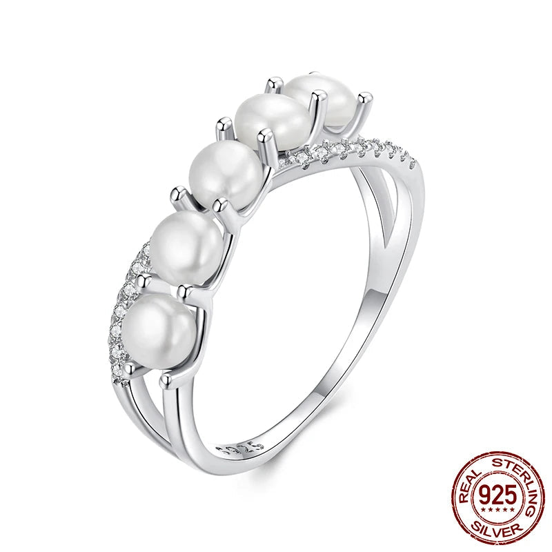 AVERLLA™ 925 Sterling Silver Infinity Pearl Ring