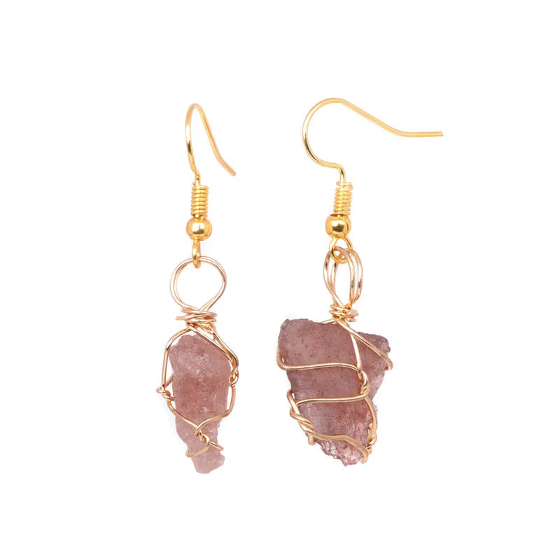 AVERLLA™ Stone Rock Crystal Wrap Earrings Natural