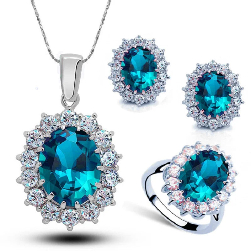 AVERLLA™ Princess Zircon Bridal Jewelry Set