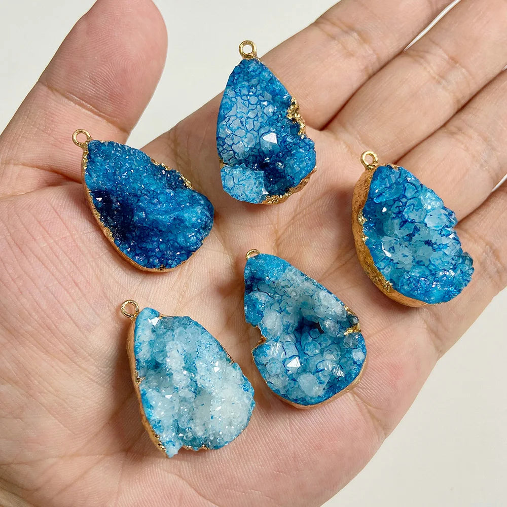 AVERLLA™ Natural Agate Druzy Geode Pendant