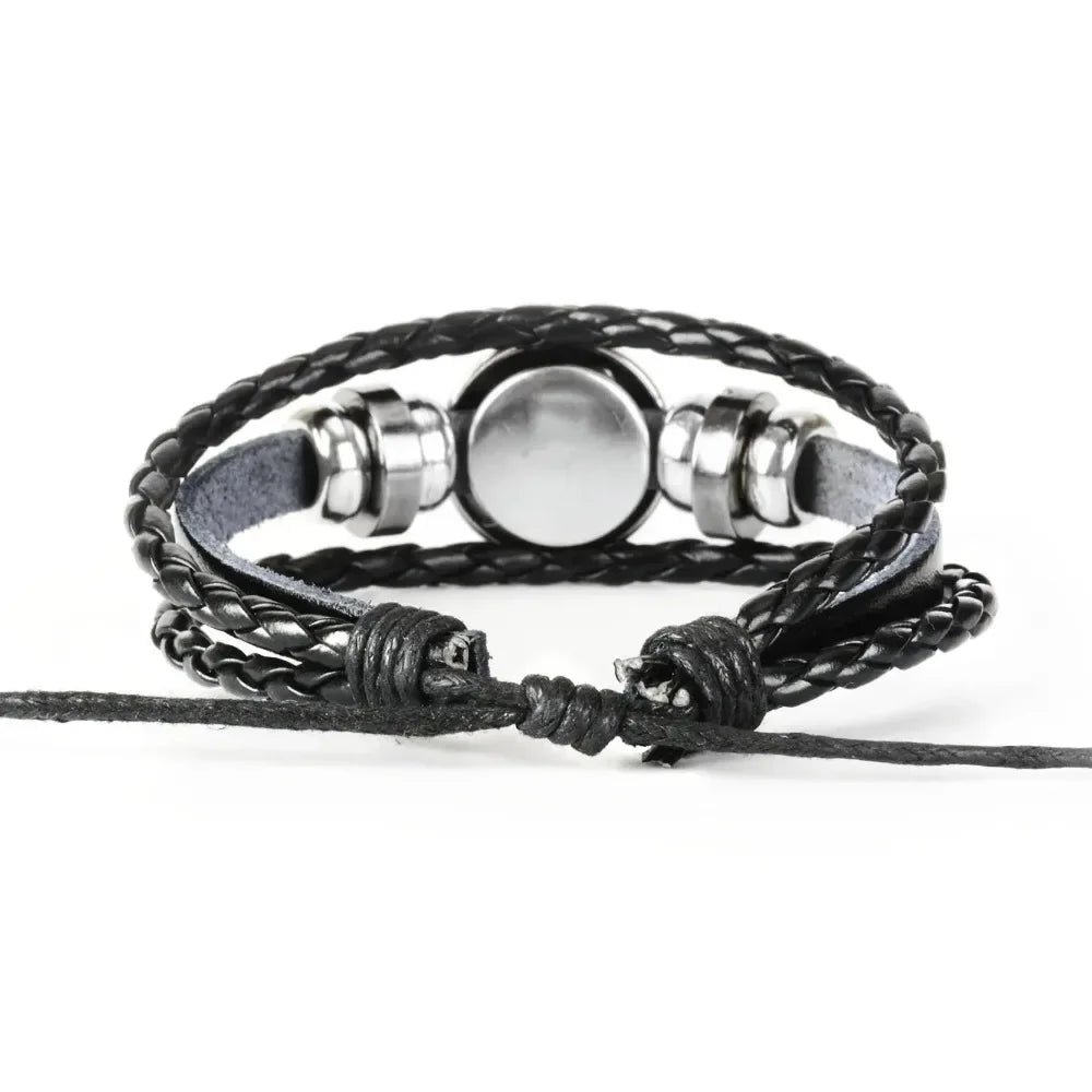 AVERLLA™ Luminous Zodiac Charm Leather Wrap Bracelets