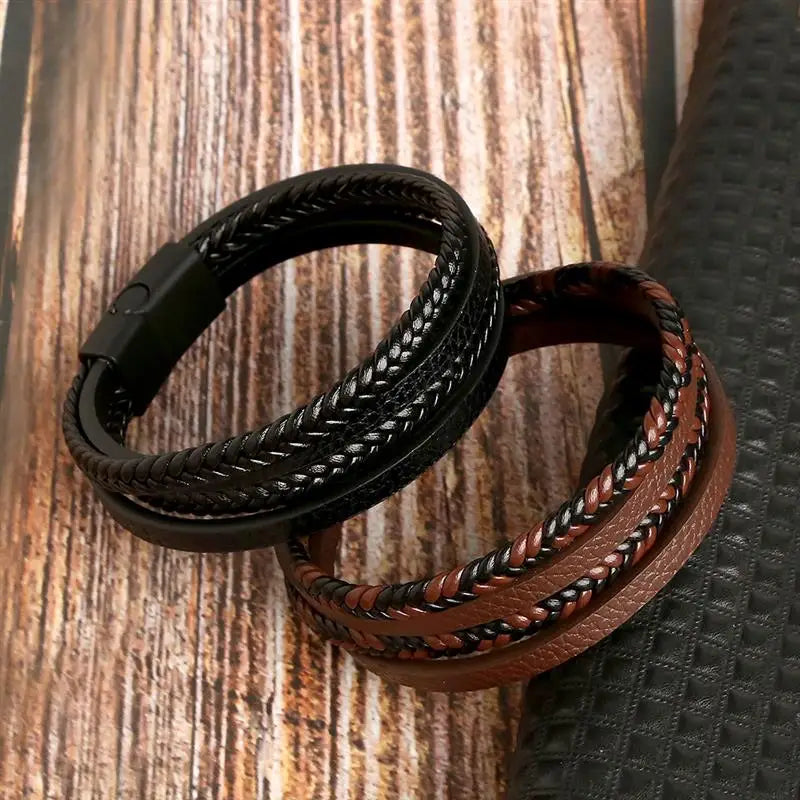 AVERLLA™ Heritage Bond Hand-Woven Leather Bracelet