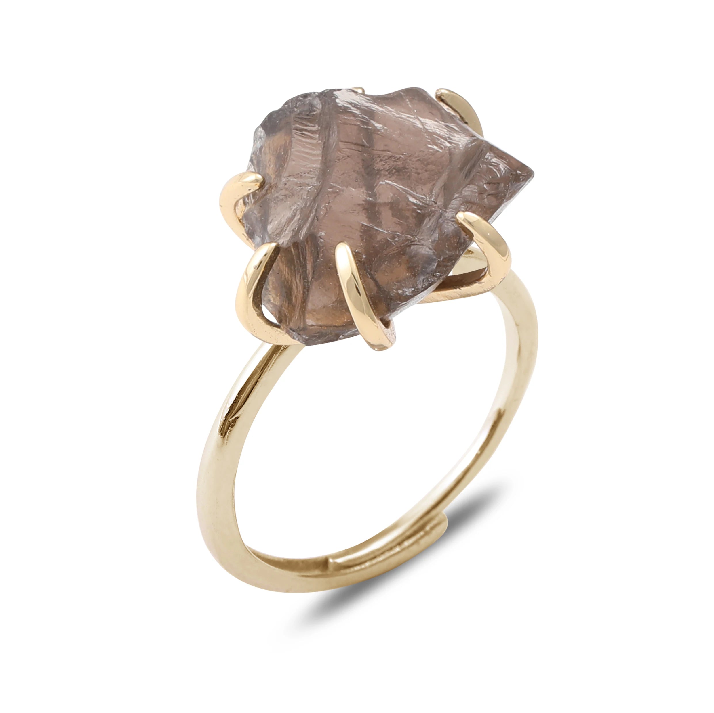 AVERLLA™  Crystal Rings Farsighte Star Adjustable  – Natural Stone & Gold Wire