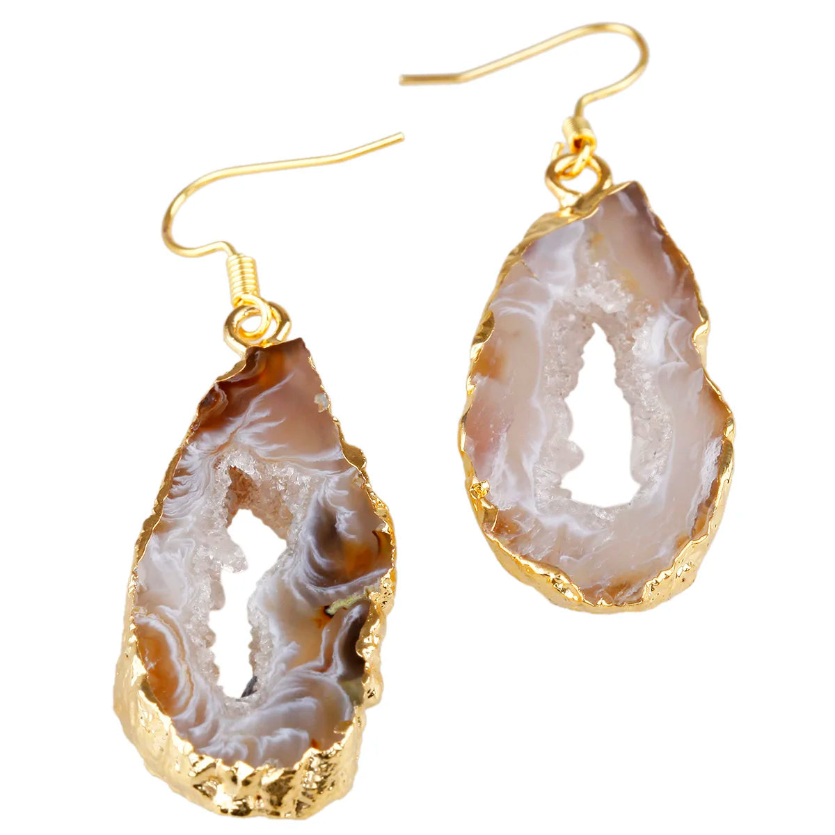 AVERLLA™ Irregular Geode Druzy Agate Dangle Earrings