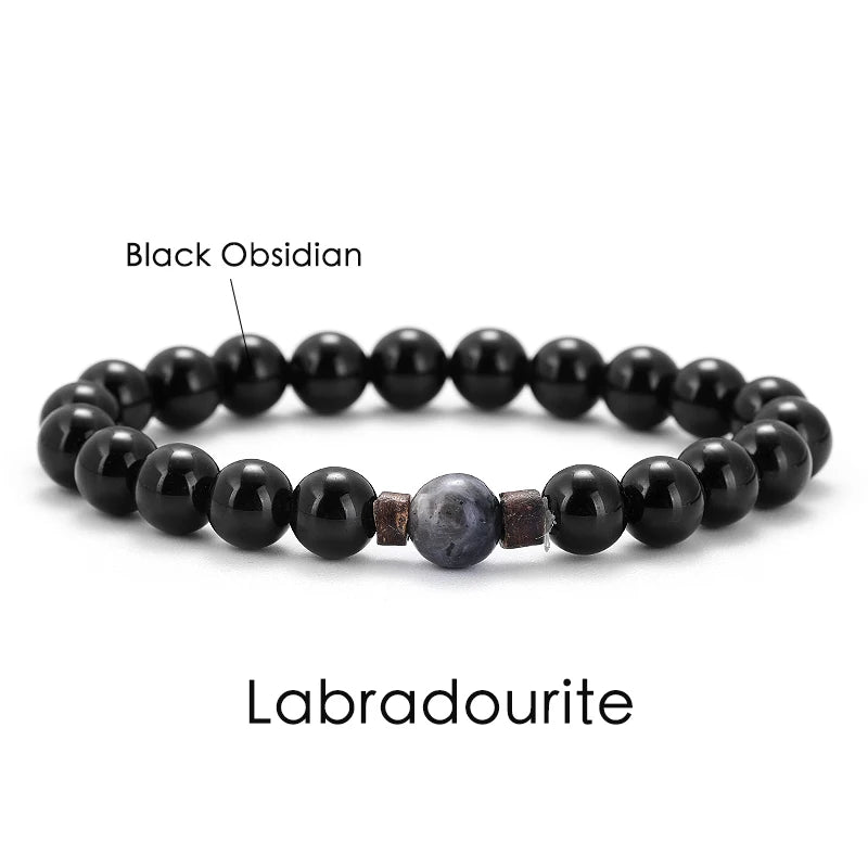 AVERLLA™ Volcanic Rock Beaded Bracelet with Tibetan Buddha