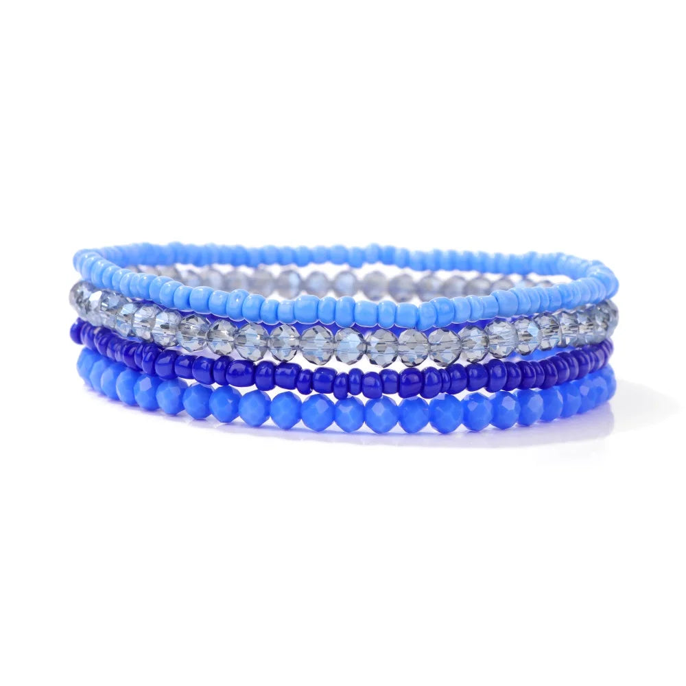 AVERLLA™  4pcs Natural Stone Beaded Bracelets