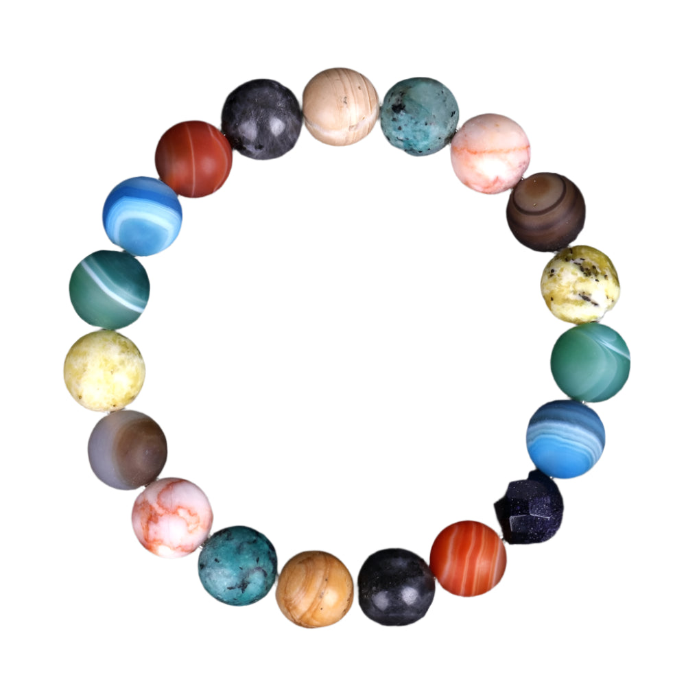 Natural Stone Cosmic Galaxy Solar Bracelet