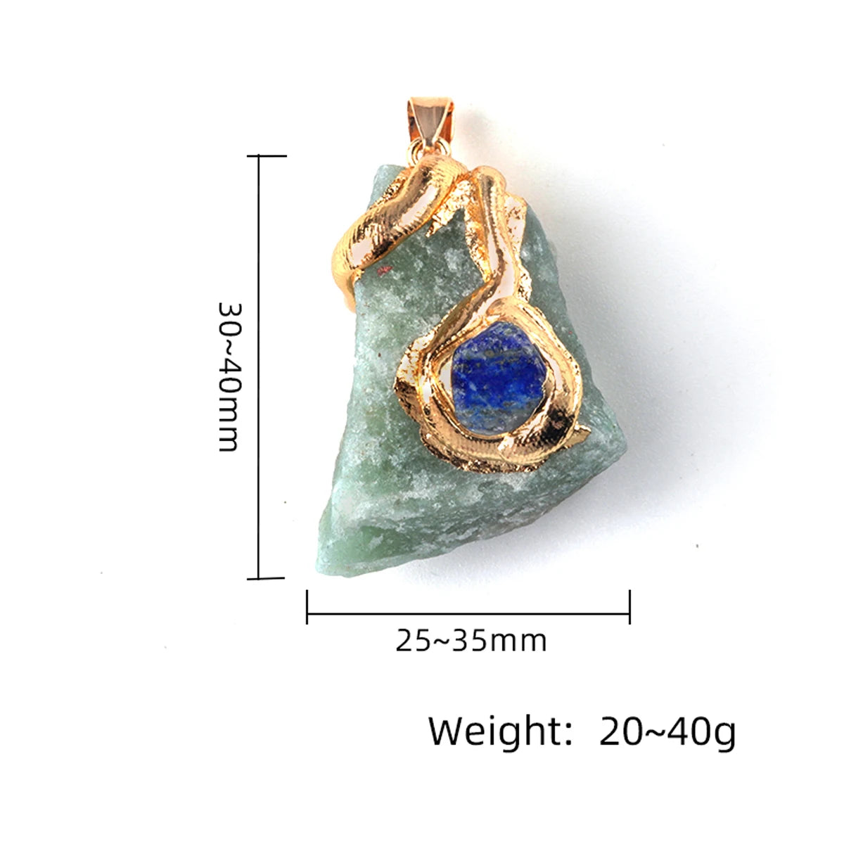 AVERLLA™  Crystal Fluorite Natural Raw Stone Irregular Pendant