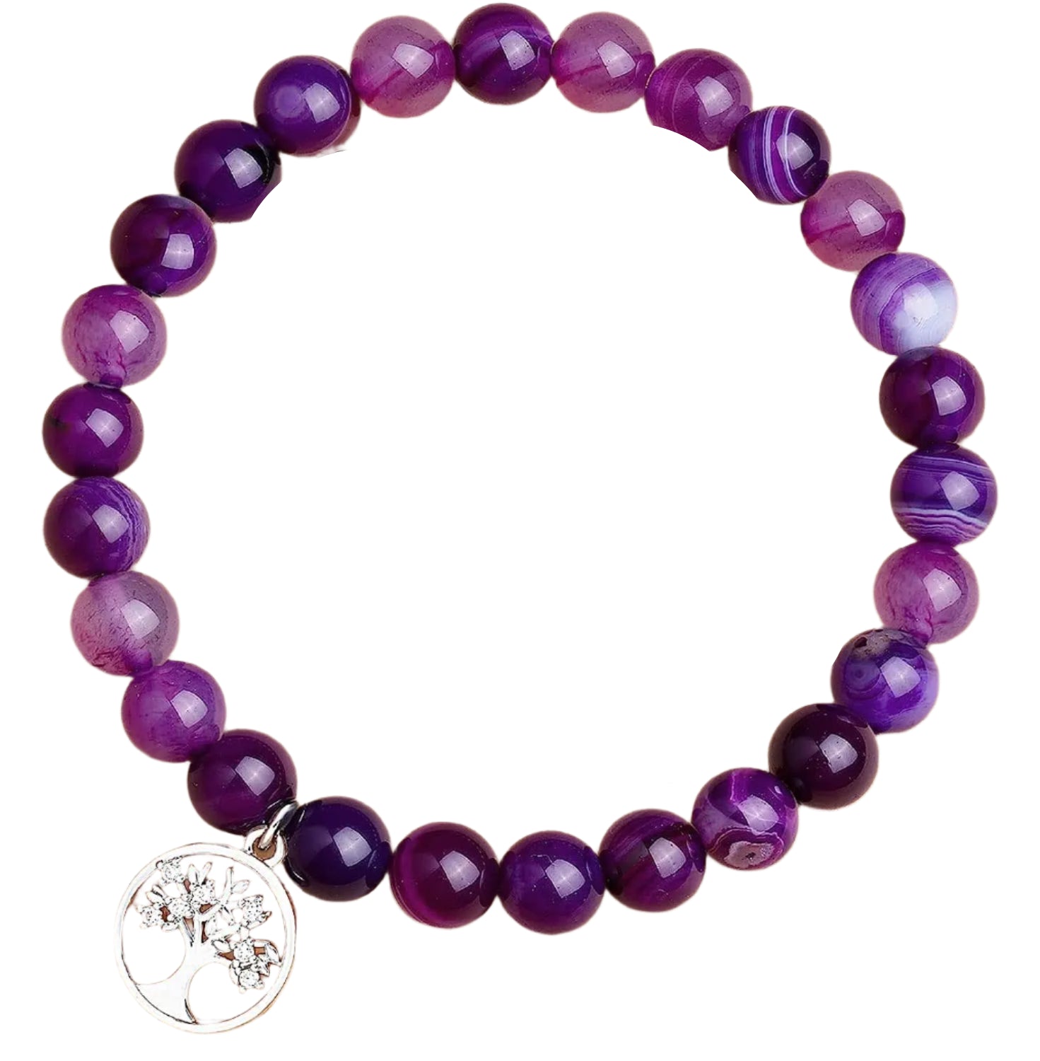 AVERLLA™ Eternal Bloom Purple Agate & Rhodochrosite Bracelet