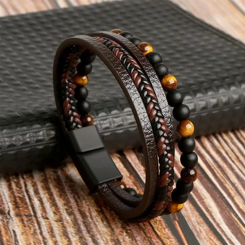 AVERLLA™ Heritage Bond Hand-Woven Leather Bracelet