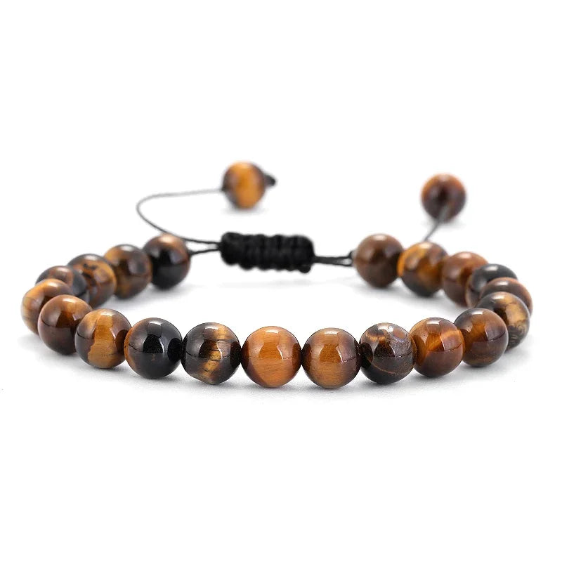 AVERLLA™ Healing Lava Stone & Tiger Eye Beads Adjustable Bracelet