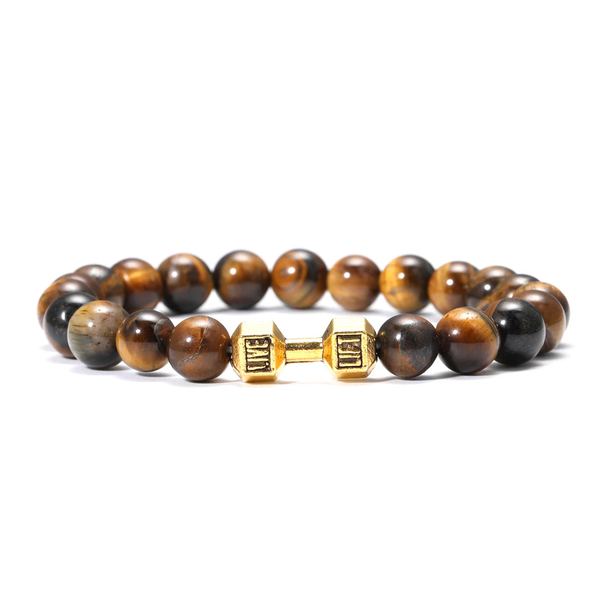 AVERLLA™ Volcanic Stone Dumbbell Beads Fitness Bracelet