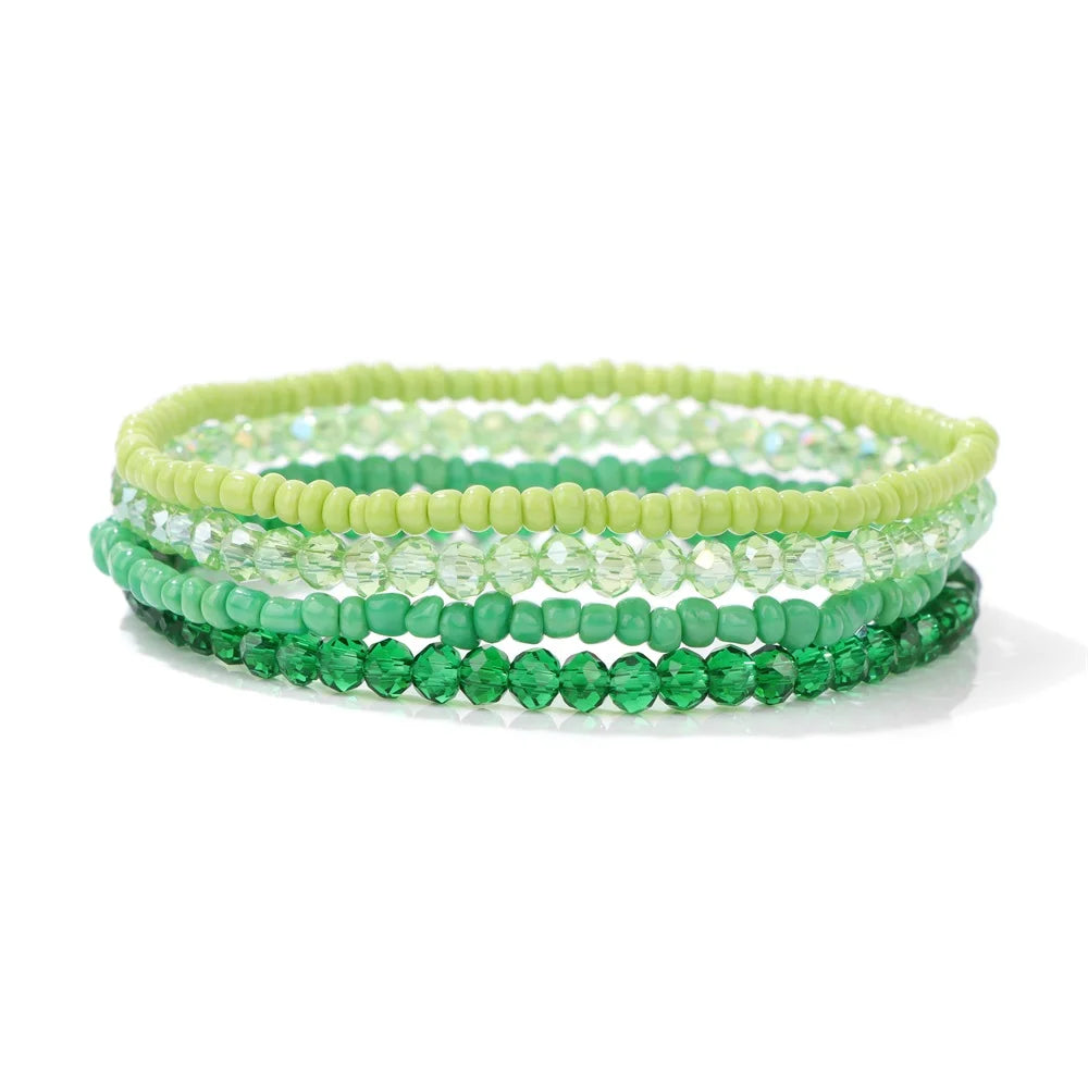 AVERLLA™  4pcs Natural Stone Beaded Bracelets